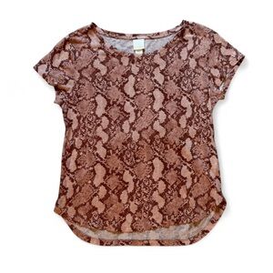 Pink Snake Print Women's Top XS